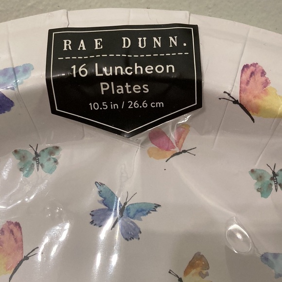 NEW! Rae Dunn HOME BUTTERFLY PAPER LUNCHEON PLATES AND NAPKINS - Picture 7 of 8